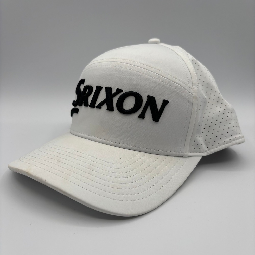 Srixon Tour Original Golf‎ Hat Mens White Perforated Mesh Team Srixon Snapback